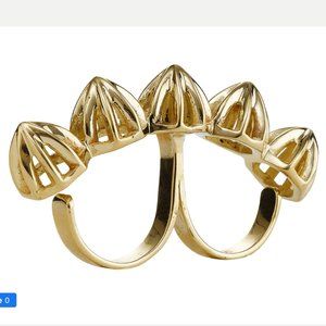 Jennifer Fisher Domed Cage Double Finger Ring